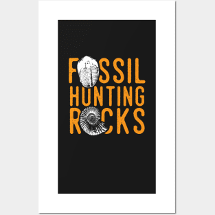 Fossil hunter tshirt - great paleontolgy gift for the fossil collector Posters and Art